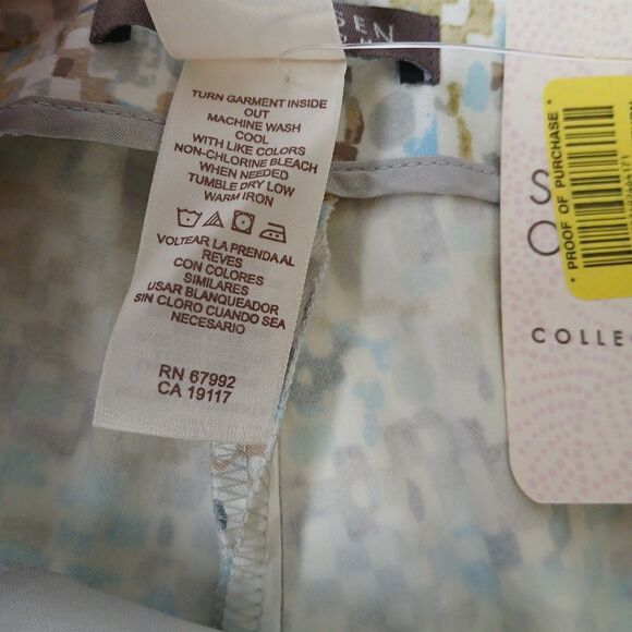 Sigrid Olsen Collection Sz 8 Women's Pants Cotton Blend Flat Front Mid Rise NWT - Picture 5 of 9